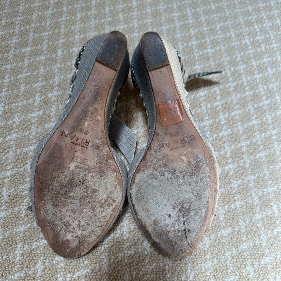 Alexandre Birman linen & snake skin Wedges - Picture 4 of 4